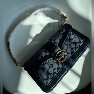 Coach Navy and Tan Shoulder/ Crossbody Purse NWT